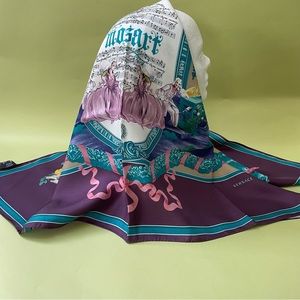 Vintage multicolored Versace silk scarf